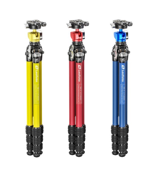 Leofoto LY-224C Tripod + LH-25 (Blue, Red, Yellow)